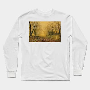Under The Beeches by John Atkinson Grimshaw Long Sleeve T-Shirt